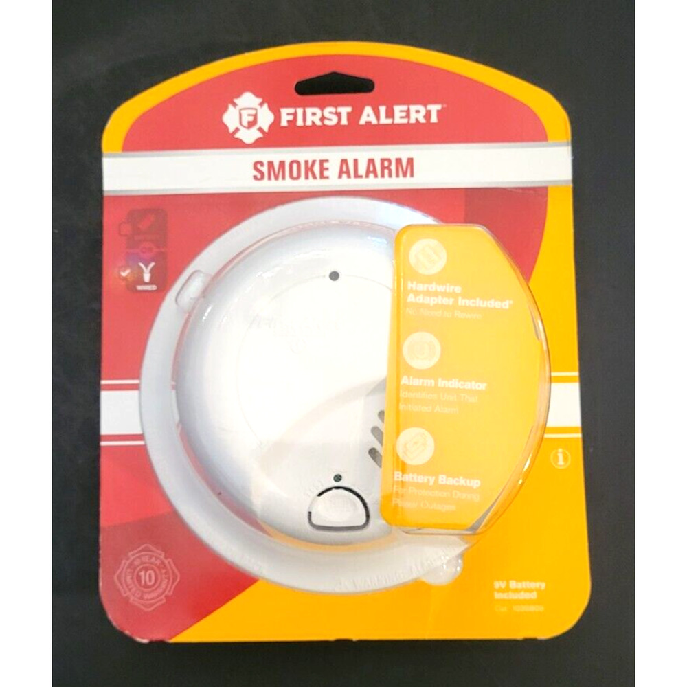 First Alert Smoke Alarm Hardwire Adapter with Battery Backup NEW